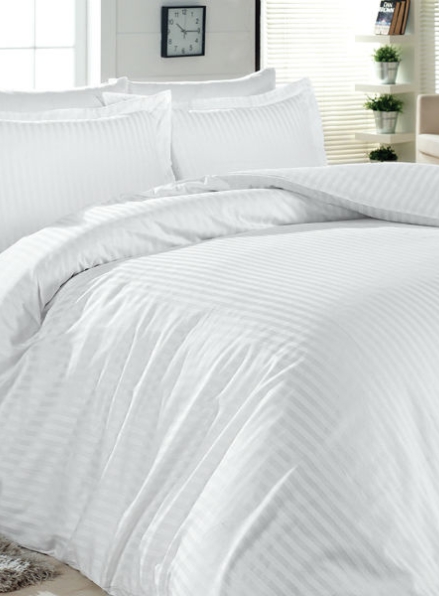 First Choice Satin Lines style beyaz(white) постельное белье сатин семейный 160х220х2