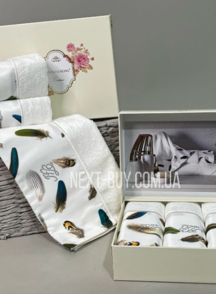 Tivolyo Home Gala beyaz набор полотенец со стразами 3шт 30х50см