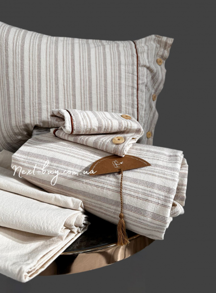 Постільна білизна Turkiz Trick 200x220 з вареної бавовни