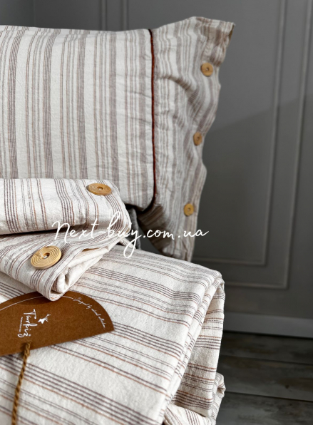 Постільна білизна Turkiz Trick 200x220 з вареної бавовни