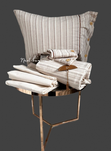 Постільна білизна Turkiz Trick 200x220 з вареної бавовни