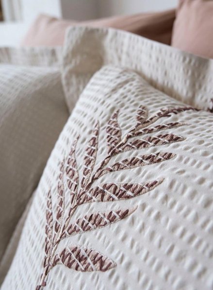 Постільна білизна з піке Olive earth kahve євро