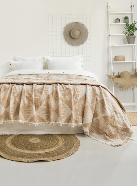 Муслиновое покрывало Saheser Model dolce Bej евро Турция