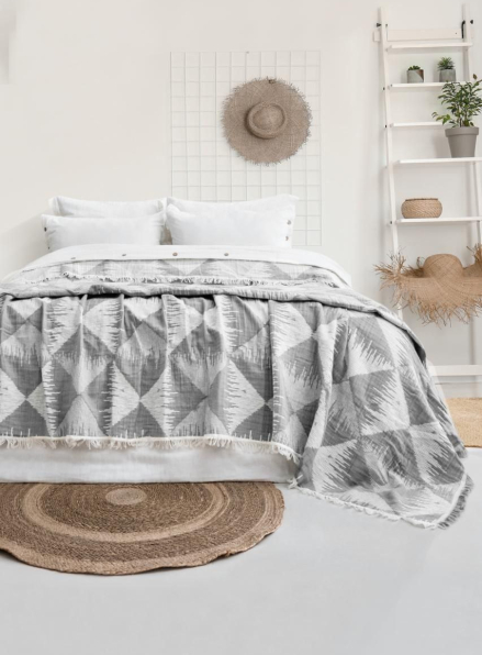 Муслиновое покрывало Saheser Model dolce Gri евро Турция