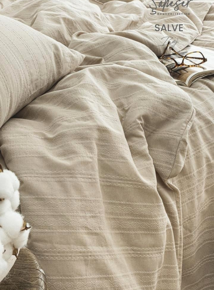 Постільна білизна Saheser Salve Bej євро 200х220 jacquard