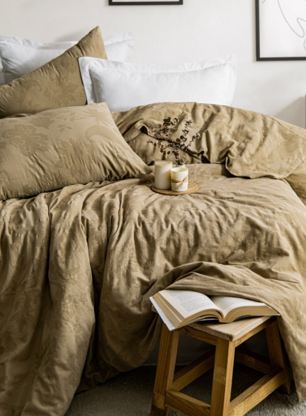 Постільна білизна з вареної бавовни з жакардовим плетінням Saheser MODEL HANNA Євро | Туреччина