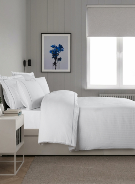 Постільна білизна Orcella White La Romano premium сатин Євро 200×220