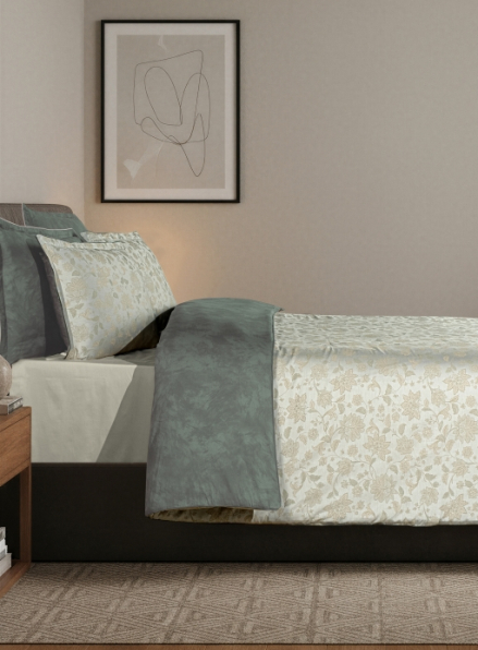 Постільна білизна Edesa Beige La Romano premium сатин Євро 200×220