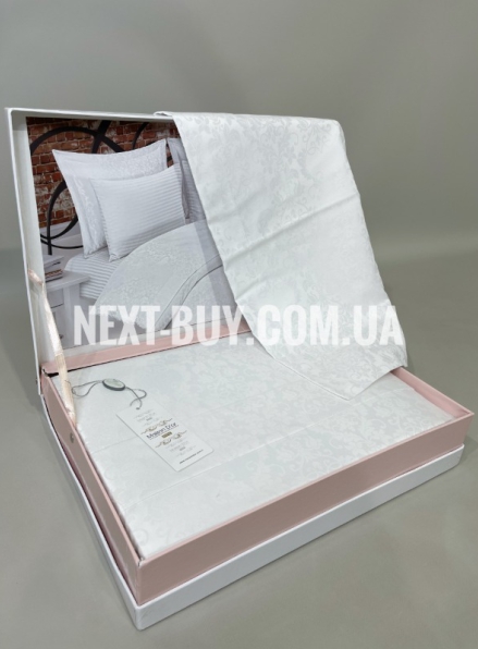 Постельное белье Maison D'or Pearl White 200x220см бамбук жаккард