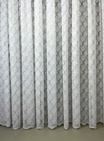 Тюль сітка з плетінням Bundle білий Туреччина