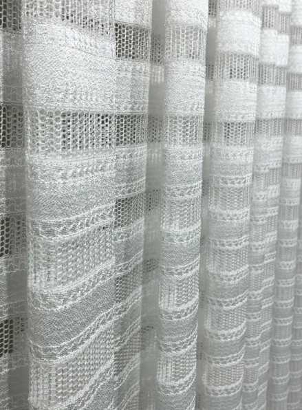 Тюль сітка з плетінням Network білий Туреччина