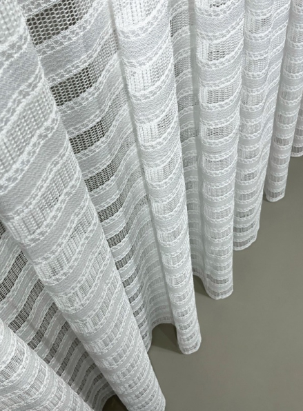 Тюль сітка з плетінням Network білий Туреччина