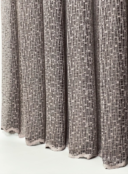 Тюль сітка з плетінням Weaving шоколадний Туреччина