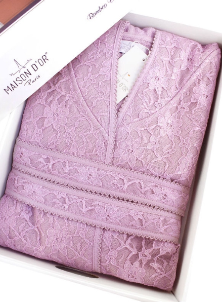 Maison D`or PHUL кружевной женский халат фиолетовый