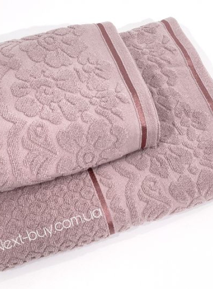 Махровое полотенце для лица Cestepe Dore 50х90 грязно-розовое Турция