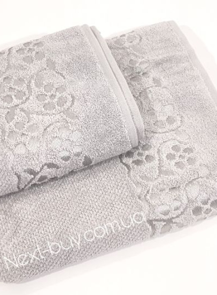 Махровое полотенце для лица Cestepe Dosse 50х90 бежево-фисташковое Турция
