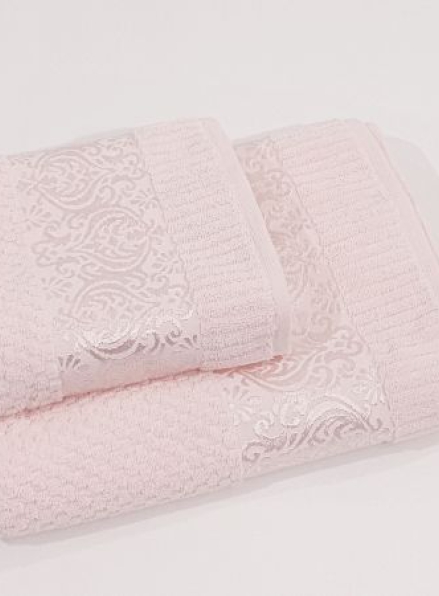 Махровое полотенце для лица Cestepe Ella 50х90 розовое Турция