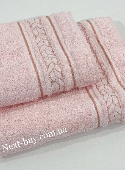 Махровое полотенце для лица Cestepe Filiz розовое 50х90 Турция