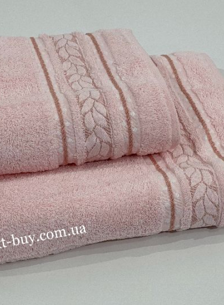 Махровое полотенце для лица Cestepe Filiz розовое 50х90 Турция