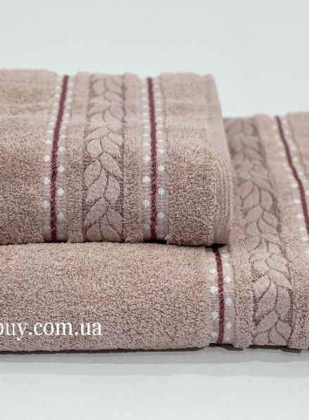 Махровое полотенце для лица Cestepe Filiz коричневое 50х90 Турция