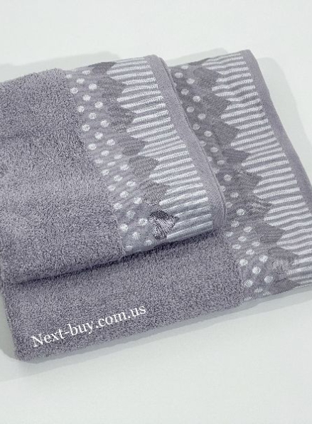 Махровое полотенце для бани Cestepe Kalpli Inci фиолетовое 70х140 Турция