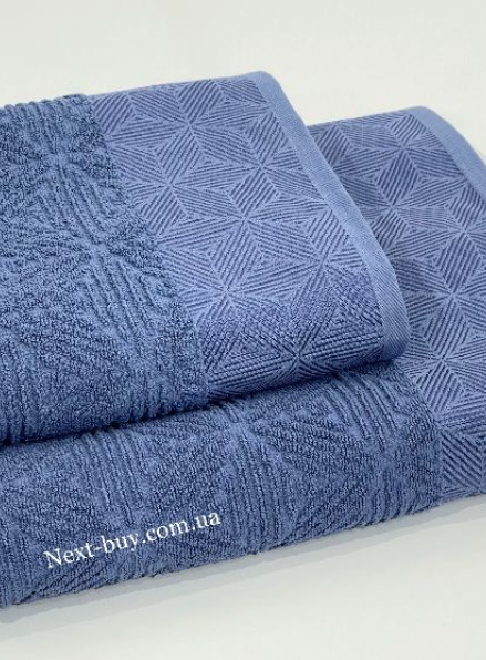 Махровое полотенце для лица LuiSa Sedir синее 50х90 Турция