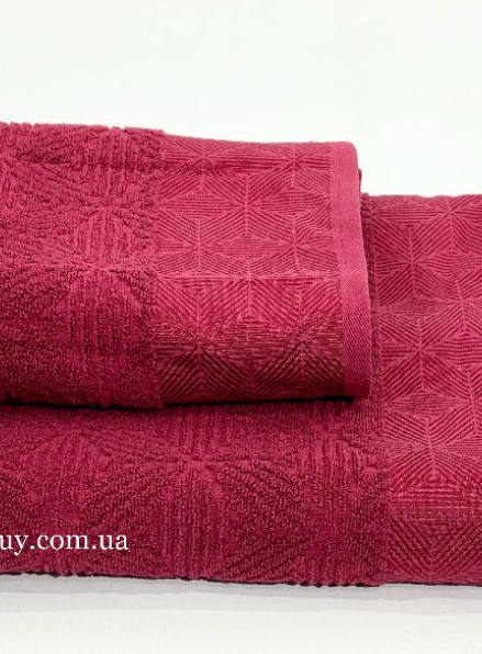 Махровое полотенце для бани LuiSa Sedir бордовое 70х140 Турция