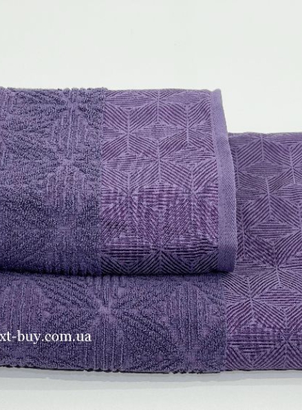 Махровий рушник для бані LuiSa Sedir фіолетовий 70х140 Туреччина