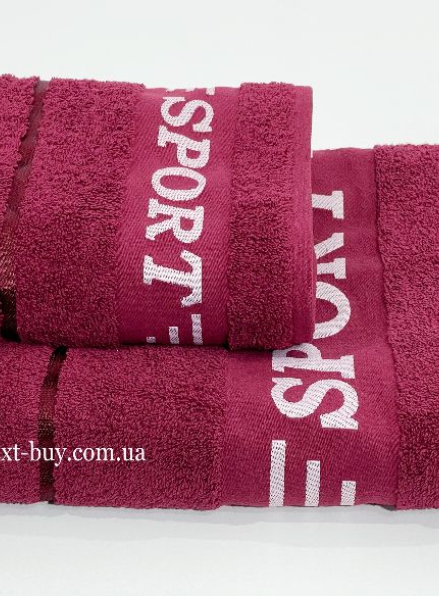 Махровое полотенце для бани Cestepe Sport бордовое 70х140 Турция
