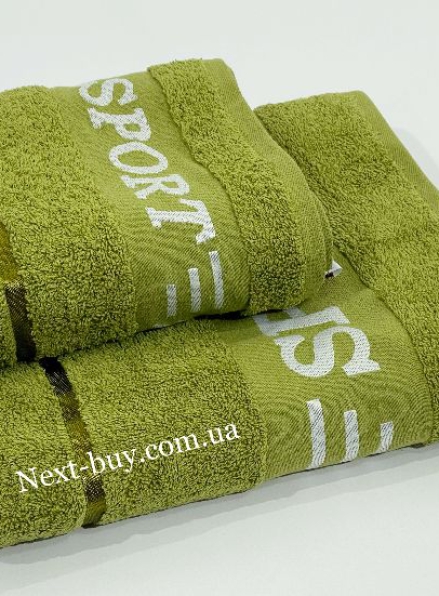Махровое полотенце для лица Cestepe Sport салатовое 50х90 Турция