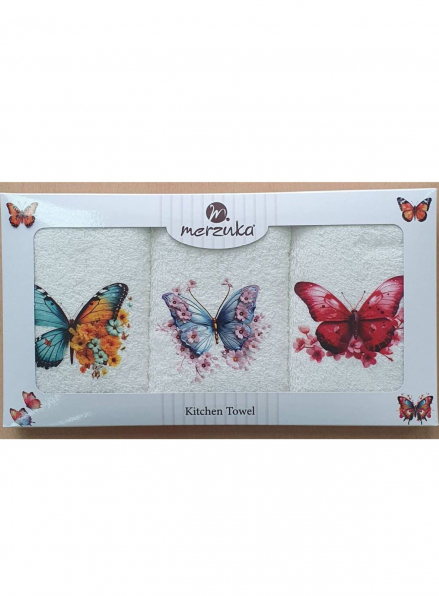 Набор кухонных полотенец Merzuka Butterflies are bright 3шт. 30х50