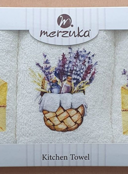 Набір кухонних рушників Merzuka Lavender gift 3шт. 30х50см