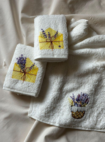 Набор кухонных полотенец Merzuka Lavender gift 3шт. 30х50