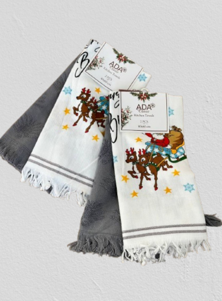 Набір кухонних рушників Ada Merry Christmas 2шт. 40х60