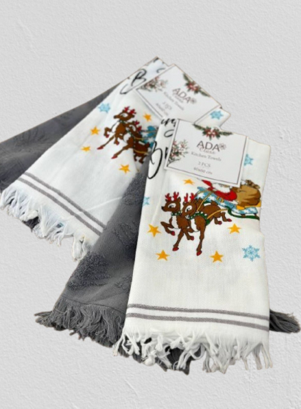 Набір кухонних рушників Ada Merry Christmas 2шт. 40х60