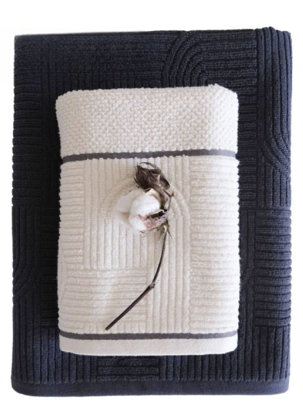 Набір бавовняних рушників Istanbul Babil Antrasit 2шт