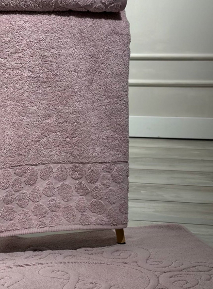 Комплект подарункових рушників Cestepe Lux cotton фіолетовий  3шт. Туреччина