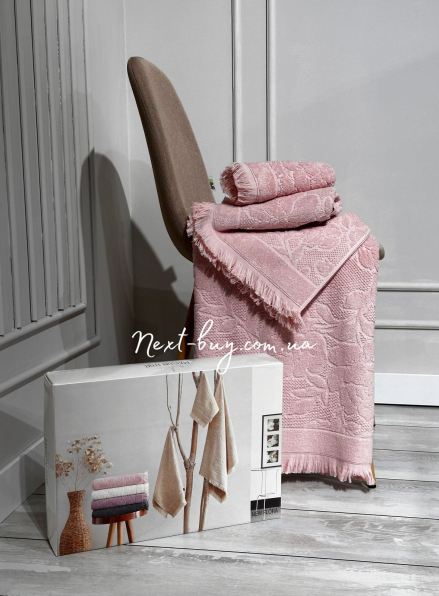 Набір бавовняних рушників Maison D'or New Flora rosa 3шт