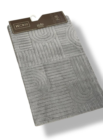 Набір натуральних килимків для підлоги Babil Gri 2шт. 40x60 + 60x100 см Туреччина