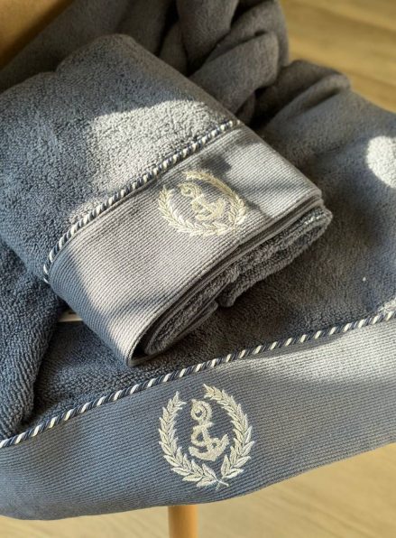 Махровий рушник Maison D'or Michel Sailing 85х150см блакитний