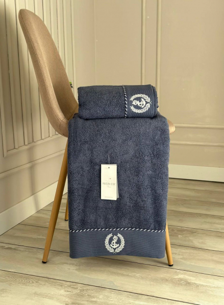 Махровий рушник Maison D'or Michel Sailing 85х150см блакитний