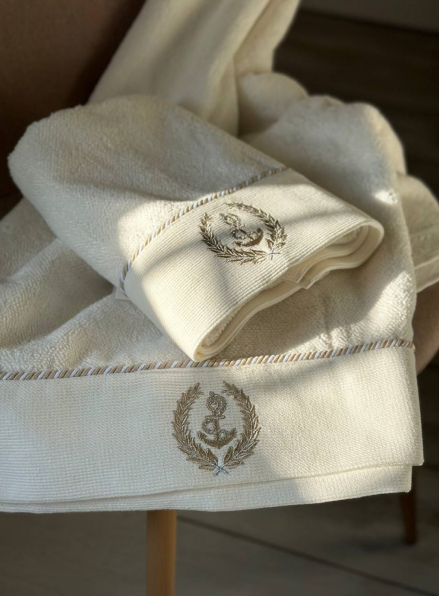 Махровий рушник Maison D'or Michel Sailing 85х150см крем