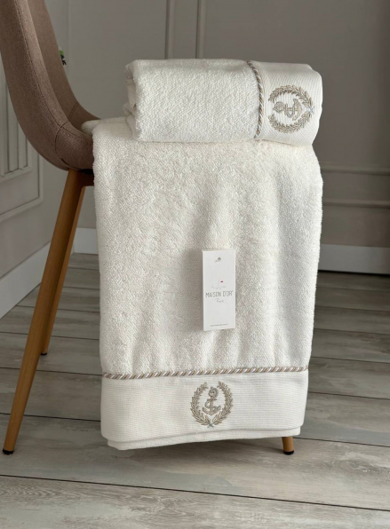 Махровий рушник Maison D'or Michel Sailing 85х150см крем