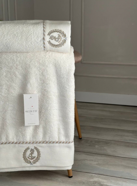 Махровий рушник Maison D'or Michel Sailing 50х100см крем