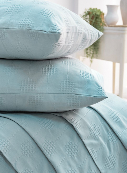 Бамбукове покривало з наволочками Saheser Zeta mint євро Туреччина