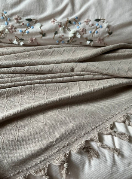 Натуральное, легкое пике Saheser Bari bej евро Турция