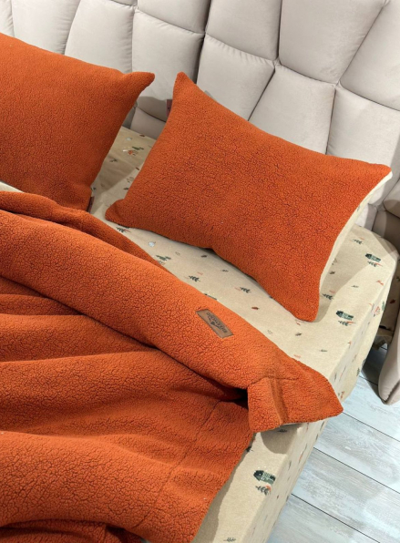 Зимовий комплект постільної білизни двосторонній Wooden Kiremit євро Туреччина