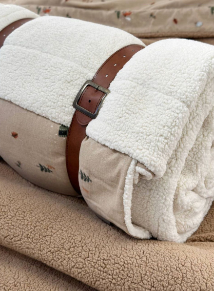 Зимовий комплект постільної білизни двосторонній Wooden Krem євро Туреччина