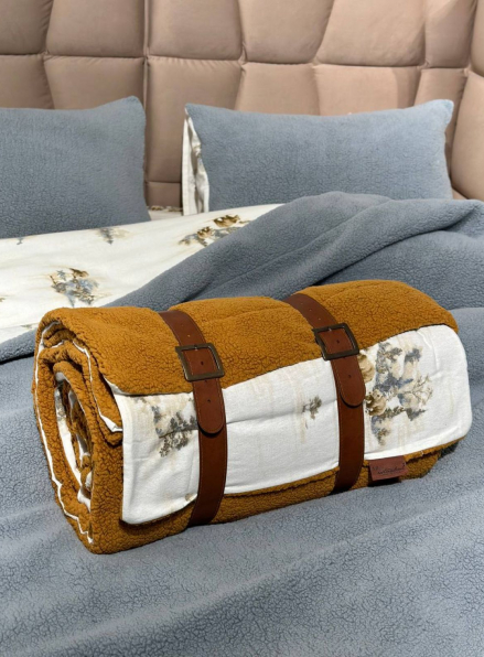 Зимовий комплект постільної білизни двосторонній Wooden Zerdecal євро Туреччина