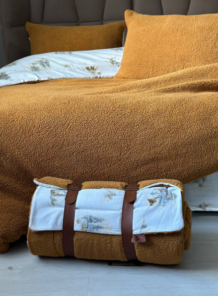 Зимовий комплект постільної білизни двосторонній Wooden Zerdecal євро Туреччина